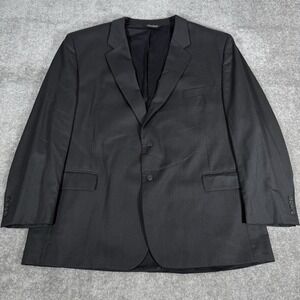 Jos A Bank Blazer Men's 52R Black Wool Two Button Travelers Collection Jacket